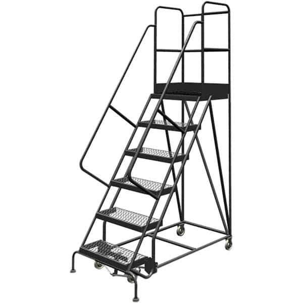 TRI-ARC - Rolling & Wall Mounted Ladders & Platforms Type: Rolling Warehouse Ladder Style: Rolling Platform Ladder - USA Tool & Supply