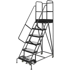 TRI-ARC - Rolling & Wall Mounted Ladders & Platforms Type: Rolling Warehouse Ladder Style: Rolling Platform Ladder - USA Tool & Supply
