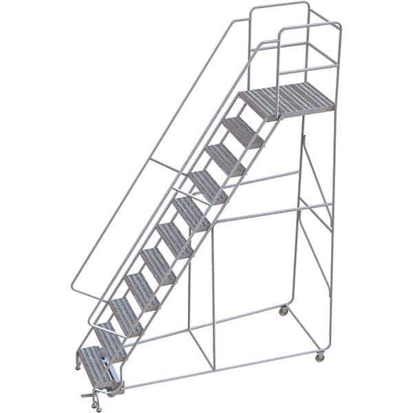 TRI-ARC - Rolling & Wall Mounted Ladders & Platforms Type: Rolling Warehouse Ladder Style: Rolling Safety Ladder - USA Tool & Supply
