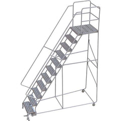 TRI-ARC - Rolling & Wall Mounted Ladders & Platforms Type: Rolling Warehouse Ladder Style: Rolling Safety Ladder - USA Tool & Supply