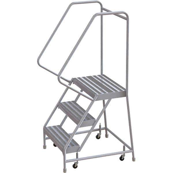 TRI-ARC - Rolling & Wall Mounted Ladders & Platforms Type: Rolling Warehouse Ladder Style: Rolling Safety Ladder - USA Tool & Supply