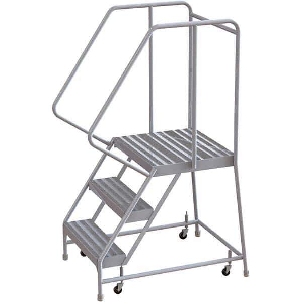 TRI-ARC - Rolling & Wall Mounted Ladders & Platforms Type: Rolling Warehouse Ladder Style: Rolling Safety Ladder - USA Tool & Supply
