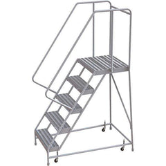 TRI-ARC - Rolling & Wall Mounted Ladders & Platforms Type: Rolling Warehouse Ladder Style: Rolling Safety Ladder - USA Tool & Supply