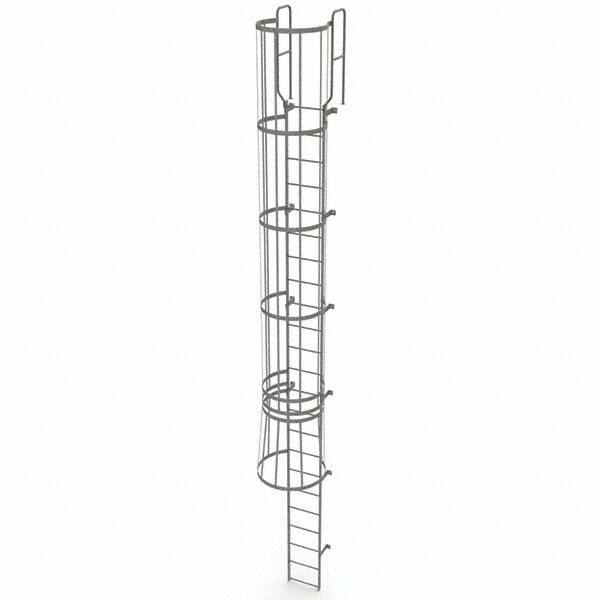 TRI-ARC - Rolling & Wall Mounted Ladders & Platforms Type: Fixed Ladder Style: Safety Cage - USA Tool & Supply