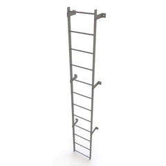 TRI-ARC - Rolling & Wall Mounted Ladders & Platforms Type: Fixed Ladder Style: Safety Cage - USA Tool & Supply