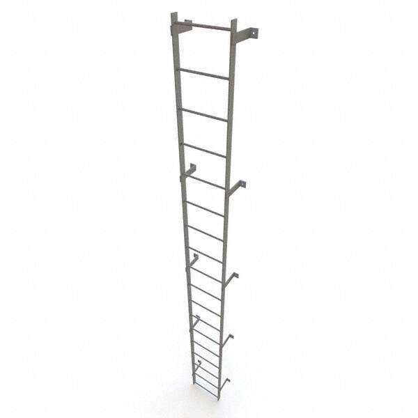 TRI-ARC - Rolling & Wall Mounted Ladders & Platforms Type: Fixed Ladder Style: Safety Cage - USA Tool & Supply