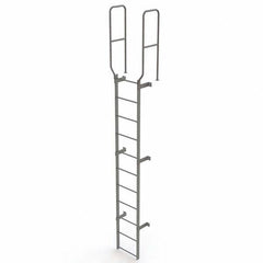 TRI-ARC - Rolling & Wall Mounted Ladders & Platforms Type: Fixed Ladder Style: Safety Cage - USA Tool & Supply