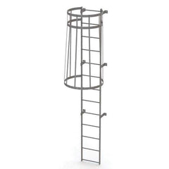 TRI-ARC - Rolling & Wall Mounted Ladders & Platforms Type: Fixed Ladder Style: Safety Cage - USA Tool & Supply