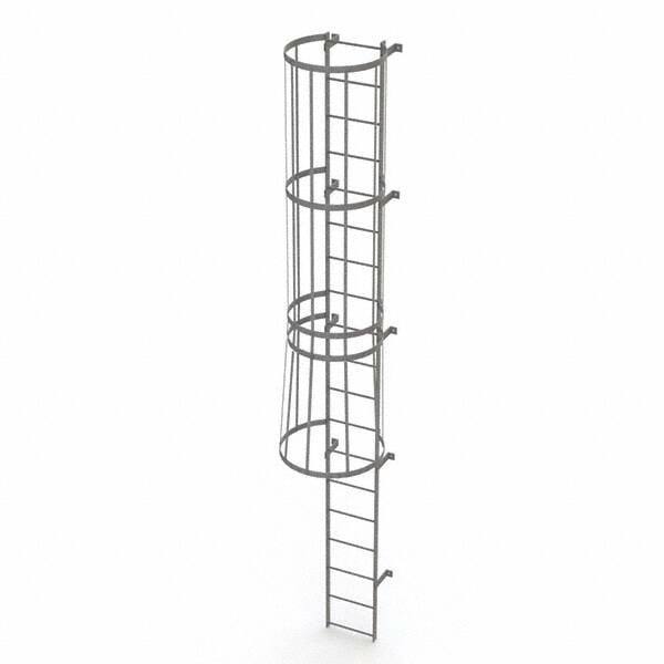 TRI-ARC - Rolling & Wall Mounted Ladders & Platforms Type: Fixed Ladder Style: Safety Cage - USA Tool & Supply