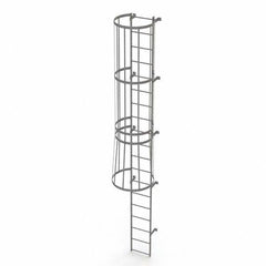 TRI-ARC - Rolling & Wall Mounted Ladders & Platforms Type: Fixed Ladder Style: Safety Cage - USA Tool & Supply