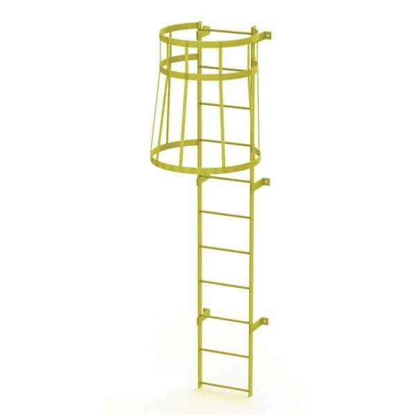 TRI-ARC - Rolling & Wall Mounted Ladders & Platforms Type: Fixed Ladder Style: Safety Cage - USA Tool & Supply