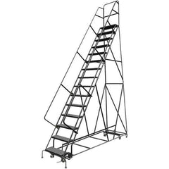 TRI-ARC - Rolling & Wall Mounted Ladders & Platforms Type: All-Directional Ladder Style: Rolling Safety Ladder - USA Tool & Supply