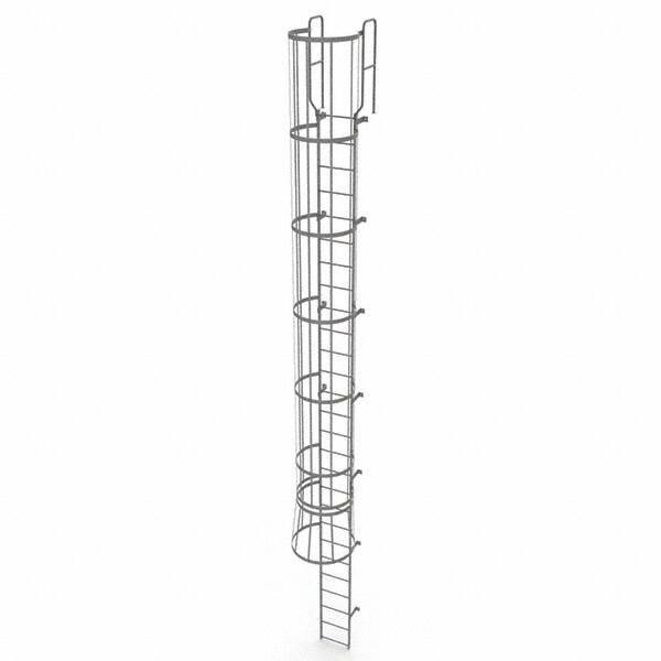 TRI-ARC - Rolling & Wall Mounted Ladders & Platforms Type: Fixed Ladder Style: Safety Cage - USA Tool & Supply