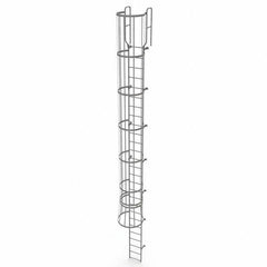 TRI-ARC - Rolling & Wall Mounted Ladders & Platforms Type: Fixed Ladder Style: Safety Cage - USA Tool & Supply