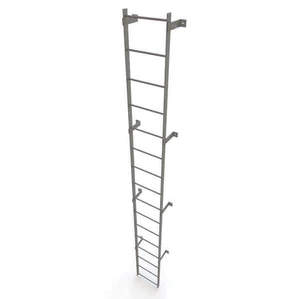 TRI-ARC - Rolling & Wall Mounted Ladders & Platforms Type: Fixed Ladder Style: Safety Cage - USA Tool & Supply