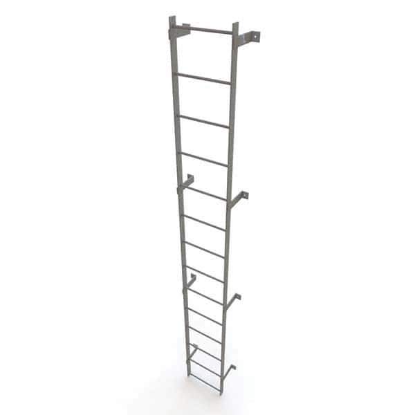 TRI-ARC - Rolling & Wall Mounted Ladders & Platforms Type: Fixed Ladder Style: Safety Cage - USA Tool & Supply