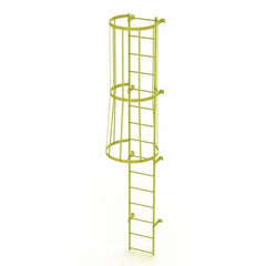 TRI-ARC - Rolling & Wall Mounted Ladders & Platforms Type: Fixed Ladder Style: Safety Cage - USA Tool & Supply