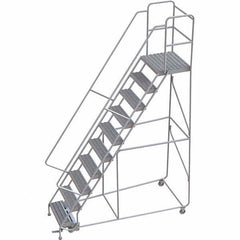 TRI-ARC - Rolling & Wall Mounted Ladders & Platforms Type: Rolling Warehouse Ladder Style: Rolling Safety Ladder - USA Tool & Supply