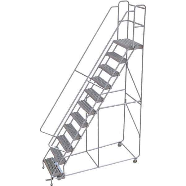 TRI-ARC - Rolling & Wall Mounted Ladders & Platforms Type: Rolling Warehouse Ladder Style: Rolling Safety Ladder - USA Tool & Supply