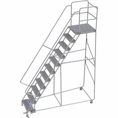 TRI-ARC - Rolling & Wall Mounted Ladders & Platforms Type: Rolling Warehouse Ladder Style: Rolling Safety Ladder - USA Tool & Supply