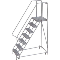 TRI-ARC - Rolling & Wall Mounted Ladders & Platforms Type: Rolling Warehouse Ladder Style: Rolling Safety Ladder - USA Tool & Supply