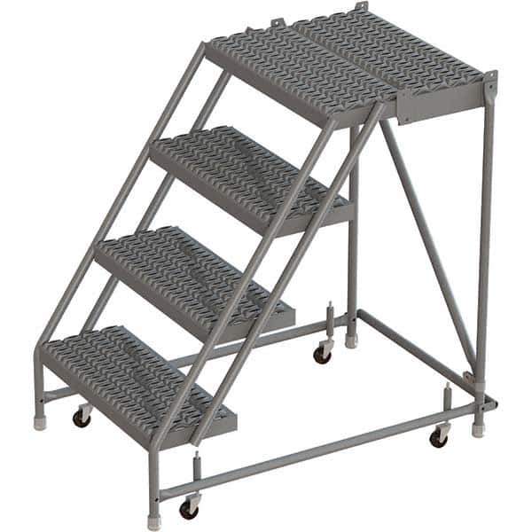 TRI-ARC - Rolling & Wall Mounted Ladders & Platforms Type: Rolling Warehouse Ladder Style: Rolling Platform Ladder - USA Tool & Supply