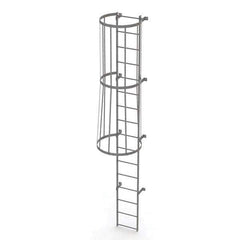 TRI-ARC - Rolling & Wall Mounted Ladders & Platforms Type: Fixed Ladder Style: Safety Cage - USA Tool & Supply