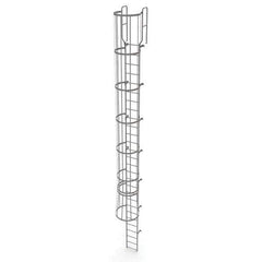 TRI-ARC - Rolling & Wall Mounted Ladders & Platforms Type: Fixed Ladder Style: Safety Cage - USA Tool & Supply