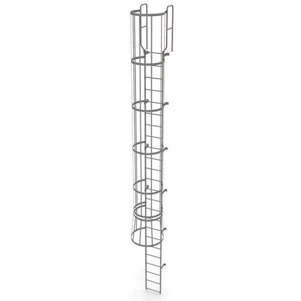 TRI-ARC - Rolling & Wall Mounted Ladders & Platforms Type: Fixed Ladder Style: Safety Cage - USA Tool & Supply
