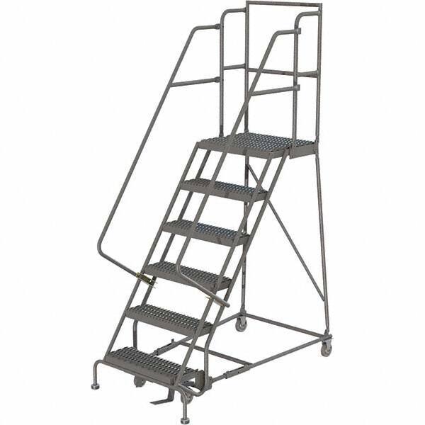 TRI-ARC - Rolling & Wall Mounted Ladders & Platforms Type: Rolling Warehouse Ladder Style: Rolling Platform Ladder - USA Tool & Supply