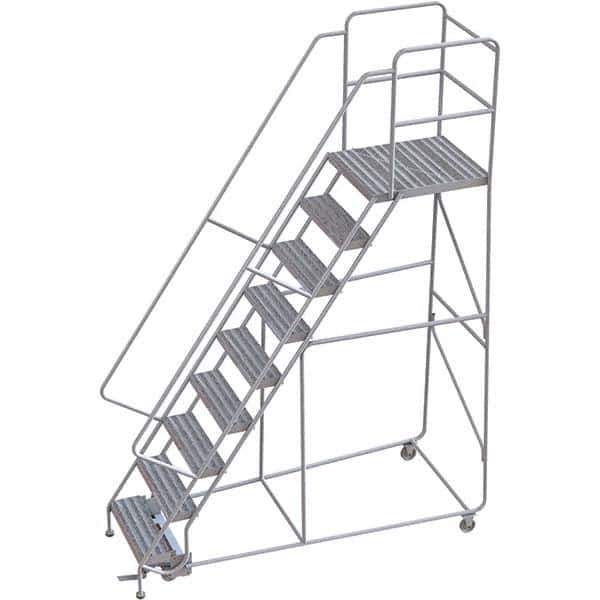 TRI-ARC - Rolling & Wall Mounted Ladders & Platforms Type: Rolling Warehouse Ladder Style: Rolling Safety Ladder - USA Tool & Supply