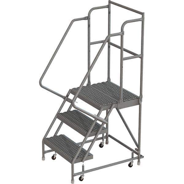 TRI-ARC - Rolling & Wall Mounted Ladders & Platforms Type: Rolling Warehouse Ladder Style: Rolling Platform Ladder - USA Tool & Supply