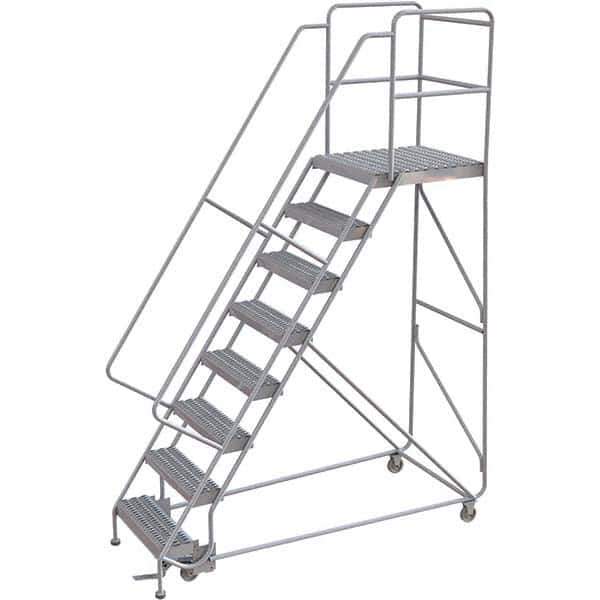 TRI-ARC - Rolling & Wall Mounted Ladders & Platforms Type: Rolling Warehouse Ladder Style: Rolling Safety Ladder - USA Tool & Supply