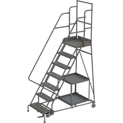 TRI-ARC - Rolling & Wall Mounted Ladders & Platforms Type: Stock-Picking Ladder Style: Rolling Safety Stock Picking Ladder - USA Tool & Supply