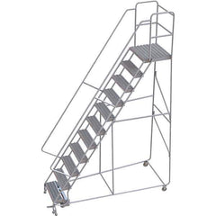 TRI-ARC - Rolling & Wall Mounted Ladders & Platforms Type: Rolling Warehouse Ladder Style: Rolling Safety Ladder - USA Tool & Supply