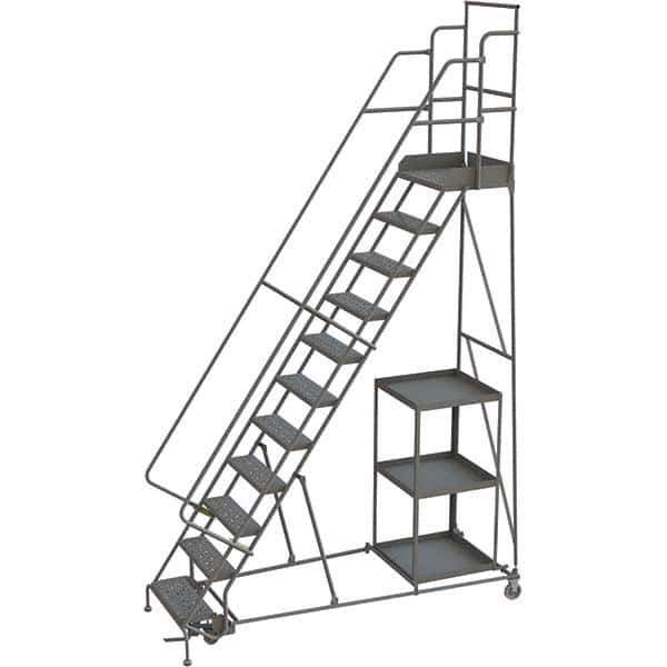 TRI-ARC - Rolling & Wall Mounted Ladders & Platforms Type: Stock-Picking Ladder Style: Rolling Safety Stock Picking Ladder - USA Tool & Supply