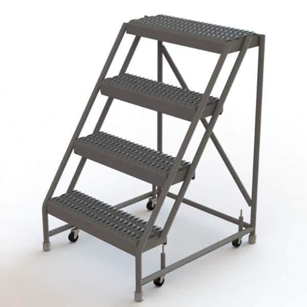 TRI-ARC - Rolling & Wall Mounted Ladders & Platforms Type: Rolling Warehouse Ladder Style: Rolling Platform Ladder - USA Tool & Supply