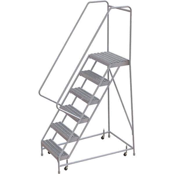 TRI-ARC - Rolling & Wall Mounted Ladders & Platforms Type: Rolling Warehouse Ladder Style: Rolling Safety Ladder - USA Tool & Supply