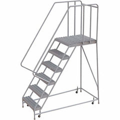 TRI-ARC - Rolling & Wall Mounted Ladders & Platforms Type: Rolling Warehouse Ladder Style: Rolling Safety Ladder - USA Tool & Supply