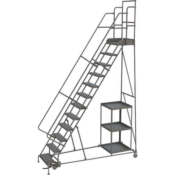 TRI-ARC - Rolling & Wall Mounted Ladders & Platforms Type: Stock-Picking Ladder Style: Rolling Safety Stock Picking Ladder - USA Tool & Supply