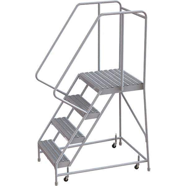 TRI-ARC - Rolling & Wall Mounted Ladders & Platforms Type: Rolling Warehouse Ladder Style: Rolling Safety Ladder - USA Tool & Supply