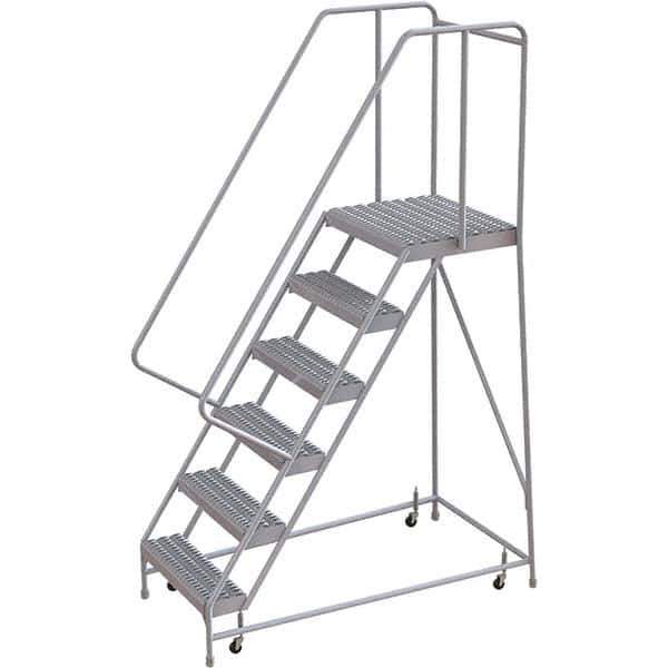 TRI-ARC - Rolling & Wall Mounted Ladders & Platforms Type: Rolling Warehouse Ladder Style: Rolling Safety Ladder - USA Tool & Supply