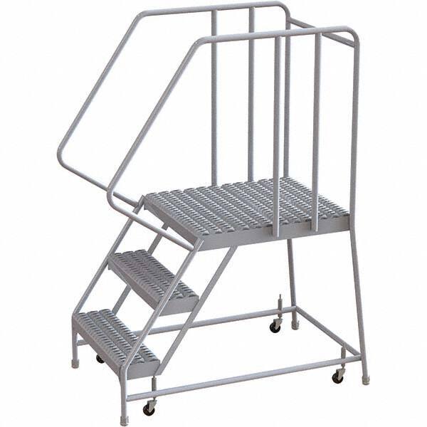 TRI-ARC - Rolling & Wall Mounted Ladders & Platforms Type: Rolling Warehouse Ladder Style: Rolling Safety Ladder - USA Tool & Supply