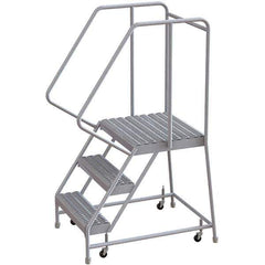 TRI-ARC - Rolling & Wall Mounted Ladders & Platforms Type: Rolling Warehouse Ladder Style: Rolling Safety Ladder - USA Tool & Supply