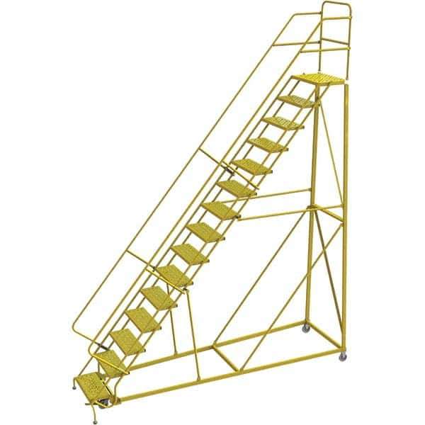 TRI-ARC - Rolling & Wall Mounted Ladders & Platforms Type: Stairway Slope Ladder Style: Forward Descent 50 Degree Incline - USA Tool & Supply