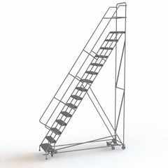 TRI-ARC - Rolling & Wall Mounted Ladders & Platforms Type: All-Directional Ladder Style: Forward Descent 50 Degree Incline - USA Tool & Supply