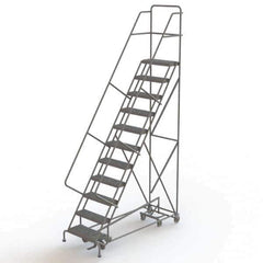 TRI-ARC - Rolling & Wall Mounted Ladders & Platforms Type: All-Directional Ladder Style: Forward Descent 50 Degree Incline - USA Tool & Supply