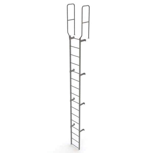 TRI-ARC - Rolling & Wall Mounted Ladders & Platforms Type: Fixed Ladder Style: Safety Cage - USA Tool & Supply
