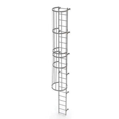 TRI-ARC - Rolling & Wall Mounted Ladders & Platforms Type: Fixed Ladder Style: Safety Cage - USA Tool & Supply