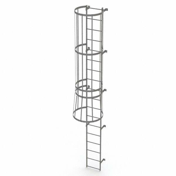 TRI-ARC - Rolling & Wall Mounted Ladders & Platforms Type: Fixed Ladder Style: Safety Cage - USA Tool & Supply